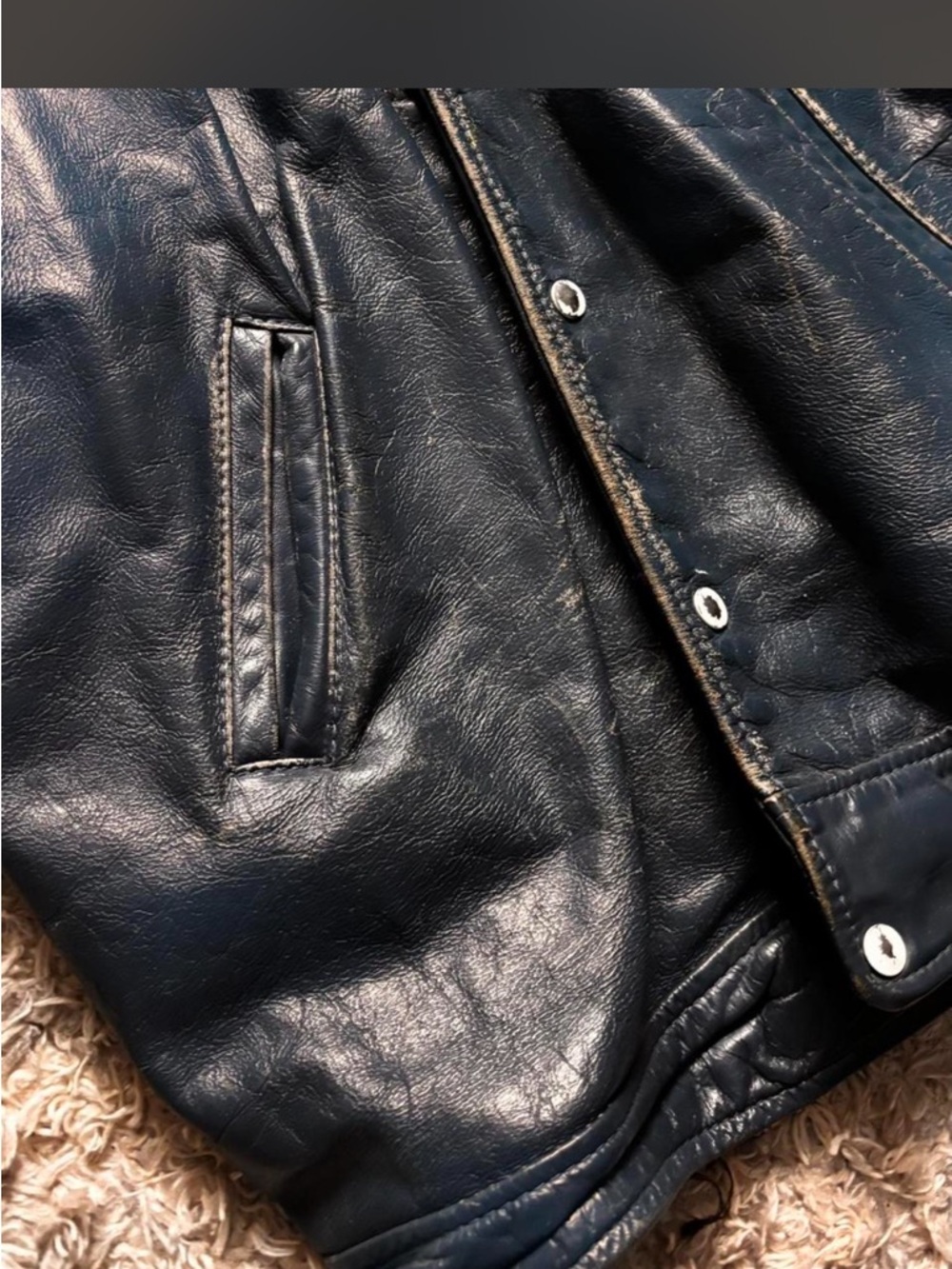 Work Leather Patch Jacket - Picture 4 of 8